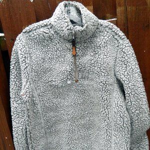 Nordic Fleece Pullover 1/4 Zip Coat Gray Unisex M
